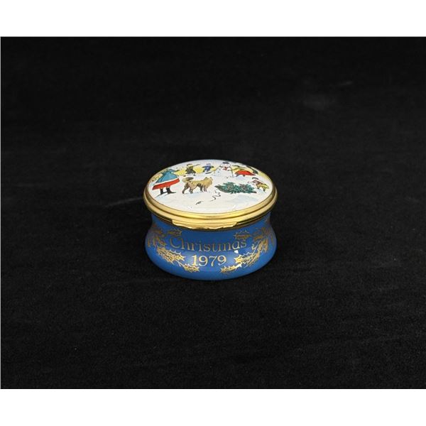 Bilston & Battersea Enamels Halcyon Days Pill Box