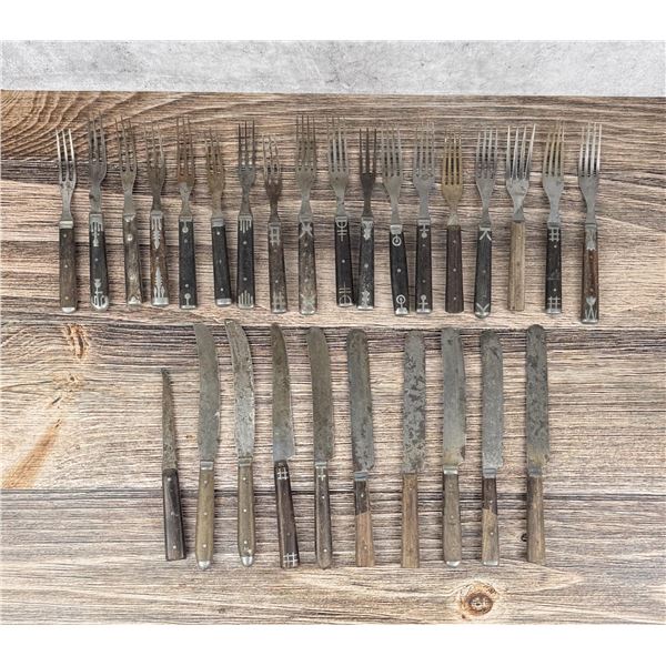 Civil War Era Large Collection of Flatware