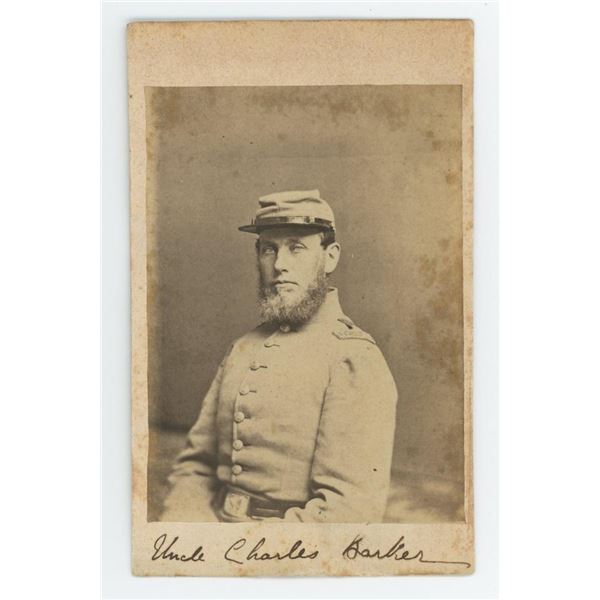 Civil War Confederate Officer Named CDV Photo