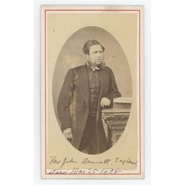 Reverend John Bennett London England CDV Photo