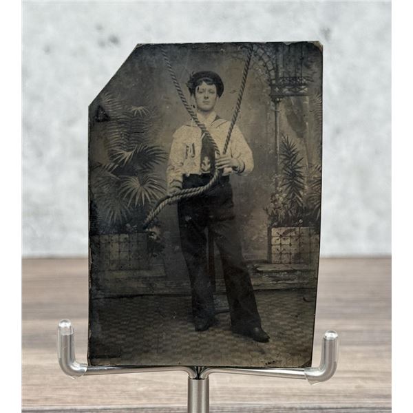 Navy Ropemaker Occupational Tintype Photo