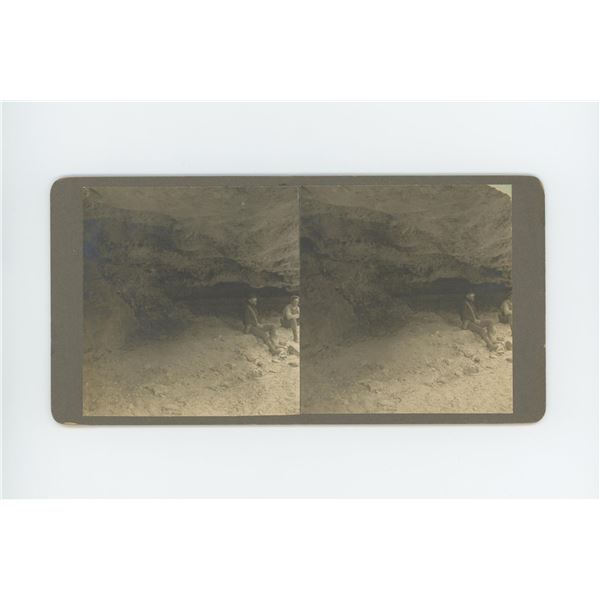 Scotts Cave Death Valley California Stereoview