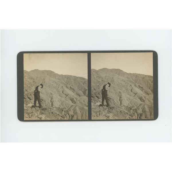 Gold Mining Death Valley California Stereoview