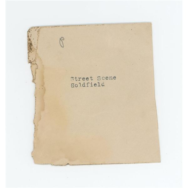 Goldfield Nevada Gold Town Photo Negative