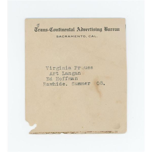 Rawhide Nevada Ghost Town Photo Negative