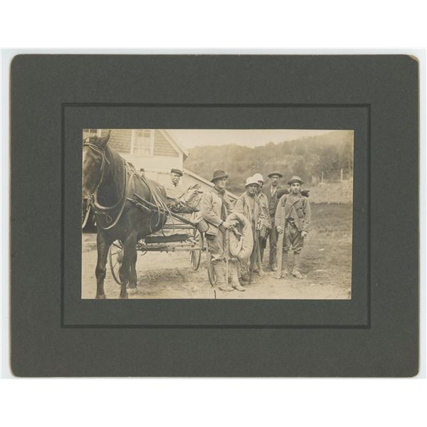 1913 Jackson New Hampshire Fishermen Cabinet Photo