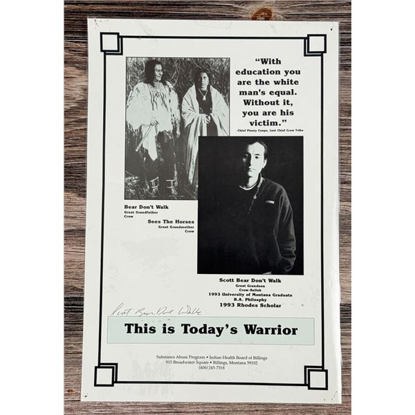 Scott Bear Don't Walk Signed Poster