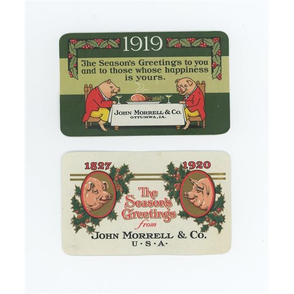Celluloid John Morrell & Co. Christmas Calendars