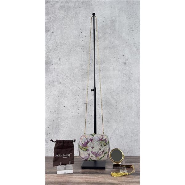 Judith Leiber Floral Swarovski Crystal Clutch