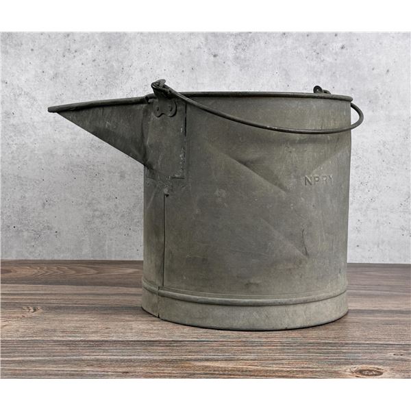Northern Pacific Railway Galvanized Oil Can