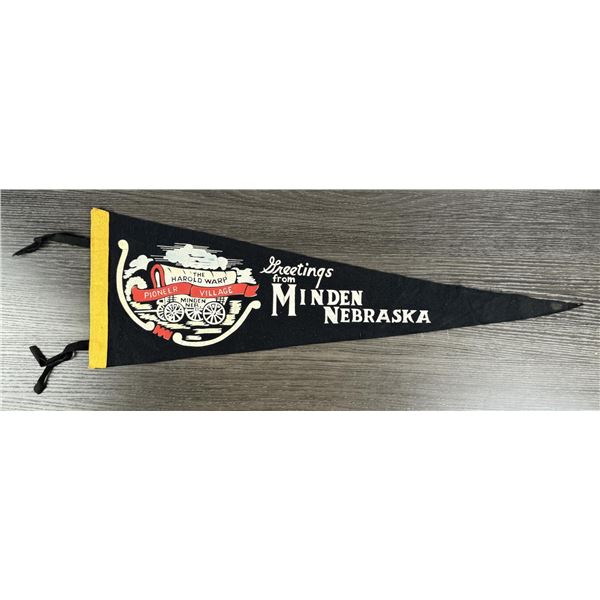 Minden Nebraska Pioneer Village Souvenir Pennant