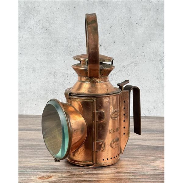 British Copper Signal Guards Railway Lamp Lantern