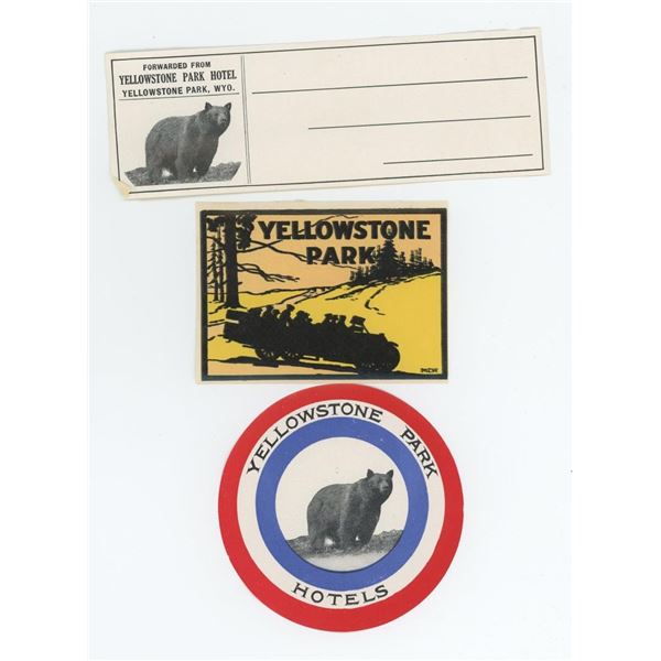 Yellowstone Park Hotel Luggage Travel Decals