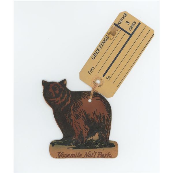 Yosemite National Park Leather Bear Postcard