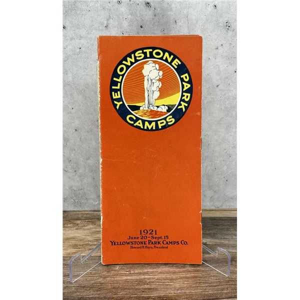1921 Yellowstone Parks Camps Brochure
