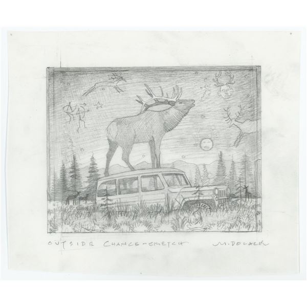 Monte Dolack Outside Chance Lithograph Study