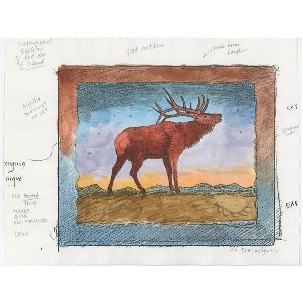 Monte Dolack Outside Chance Lithograph Study