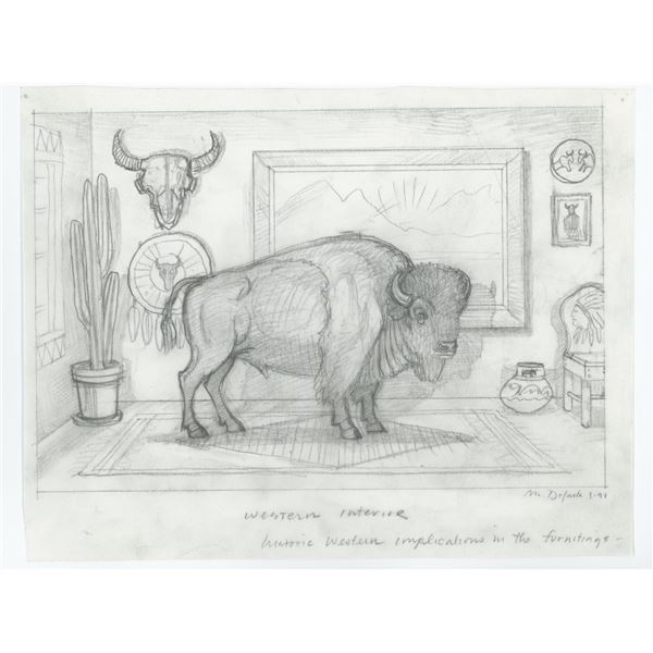 Monte Dolack Western Interior Buffalo Poster Study