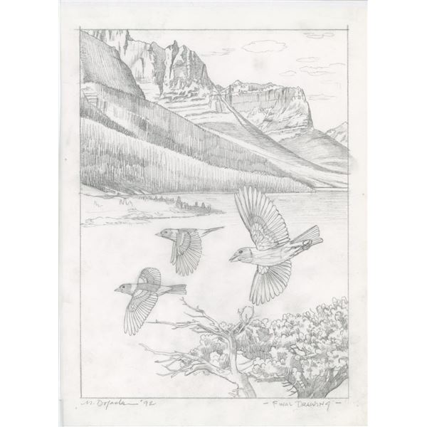 Monte Dolack Western Tanagers Poster Study