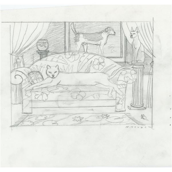 Monte Dolack Frieda's Salon Lithograph Study