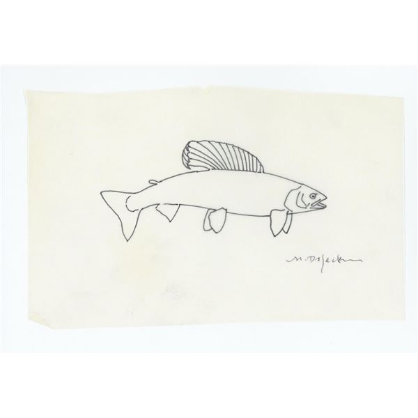 Monte Dolack Original Drawing Of Arctic Grayling