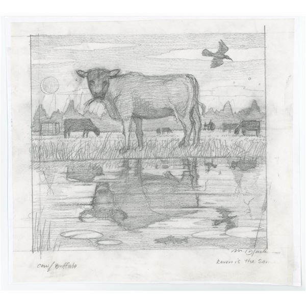 Monte Dolack Sacred Bull Lithograph Study