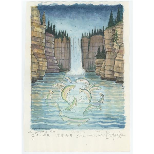 Monte Dolack Water Color Poster Study