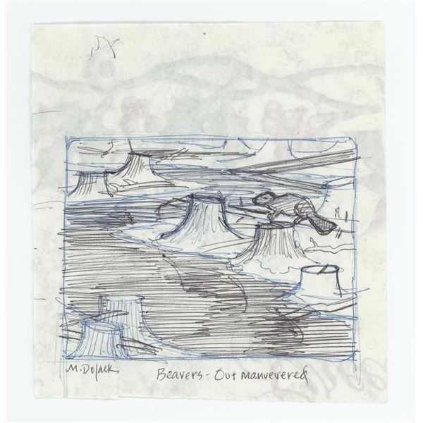 Monte Dolack Original Pen & Ink Drawing