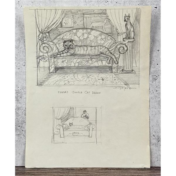Monte Dolack Frieda's Salon Lithograph Study