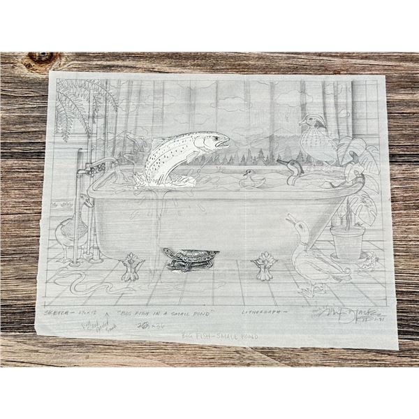 Monte Dolack Big Fish Small Pond Poster Study