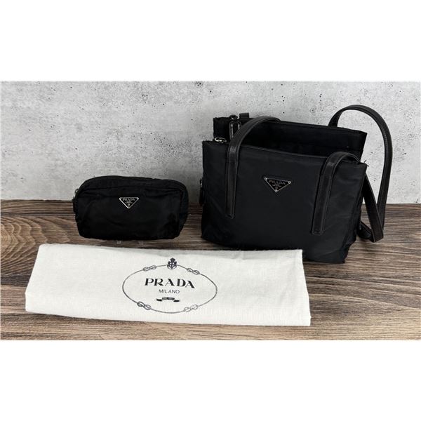 Prada Black Tessuto Nylon Tote Bag