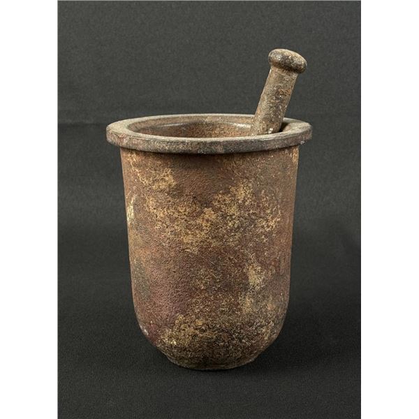 Antique Cast Iron Pharmacy Mortar & Pestle