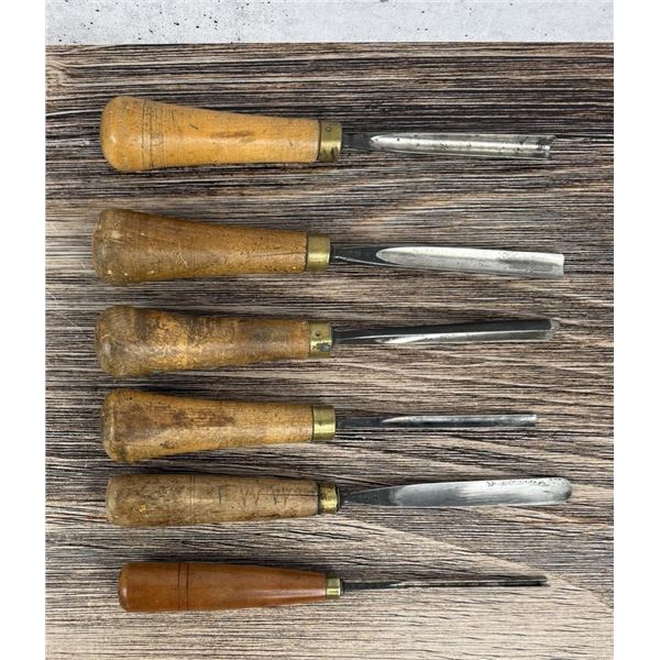 Group of Wood Carving Gouges Chisels