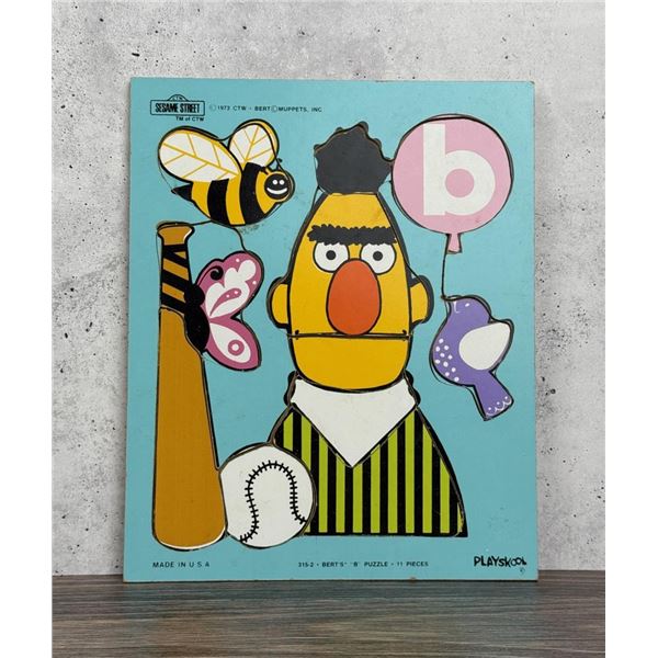 1973 Playskool Sesame Street Bert B Puzzle