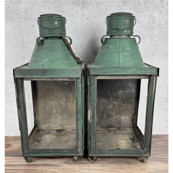 Pair of Railroad Platform Lanterns