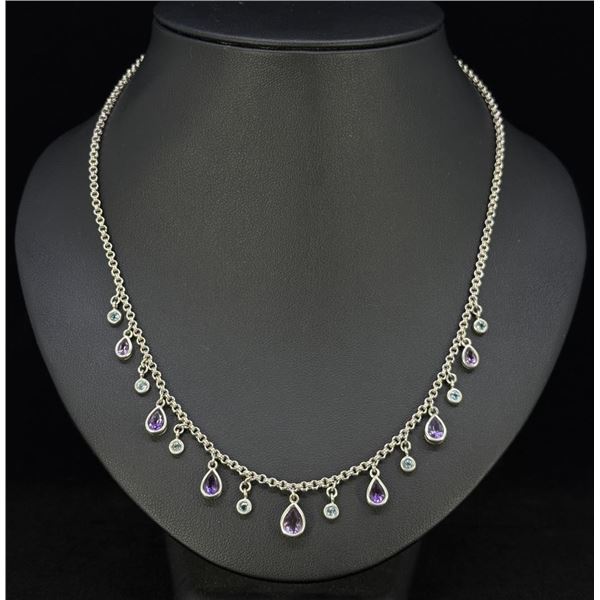 Sterling Silver Amethyst Necklace