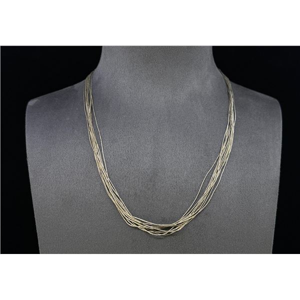 Navajo Sterling Liquid Silver Necklace