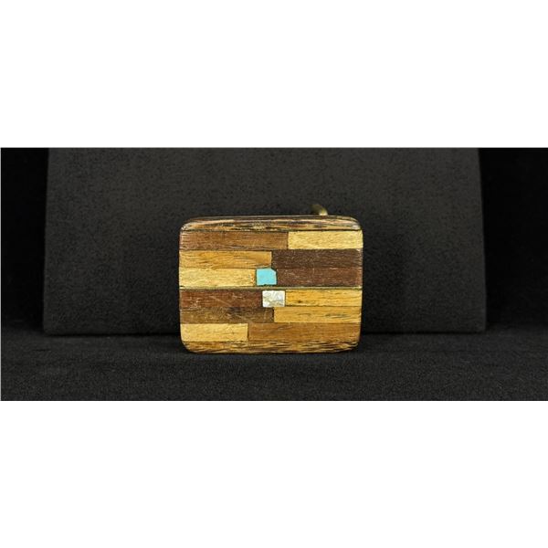 Kenneth Reid Style Exotic Wood Belt Buckle