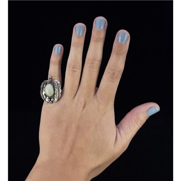 Navajo Sterling Silver Green Turquoise Ring