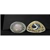 Pair Of Cabochon Cowboy Belt Buckles