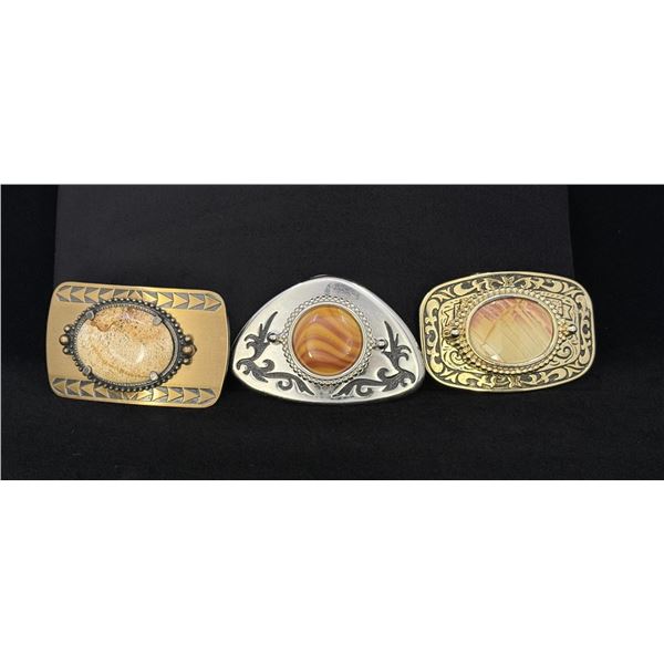 Group Of Cabochon Cowboy Belt Buckles