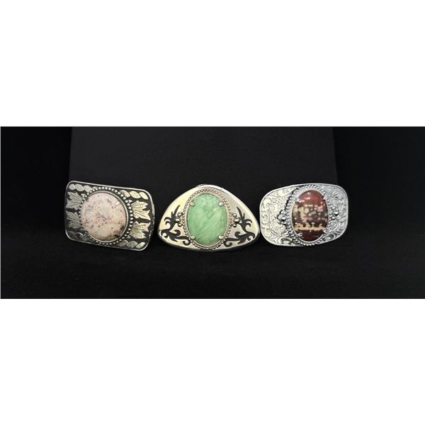 Group Of Cabochon Cowboy Belt Buckles