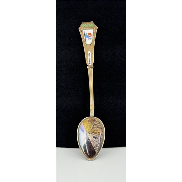 Panama 800 Silver Enamel Souvenir Spoon