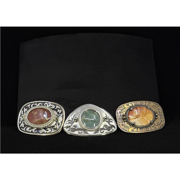 Group Of Cabochon Cowboy Belt Buckles