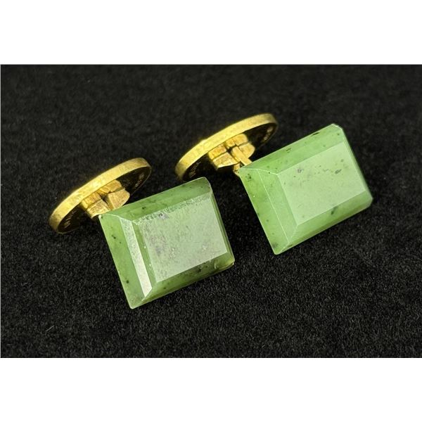 Alaskan Nephrite Jade Cufflinks