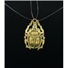 Cast Brass Scarab Beetle Pendant