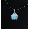 Navajo Sterling Silver Turquoise Necklace Pendant