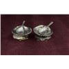 Pair Of Metzke Pewter Salt Dishes & Spoons