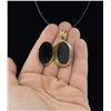 Image 4 : 10K Gold & Jet Locket Pendant