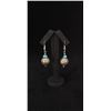 Image 1 : Navajo Sterling Rosebud Turquoise Earrings